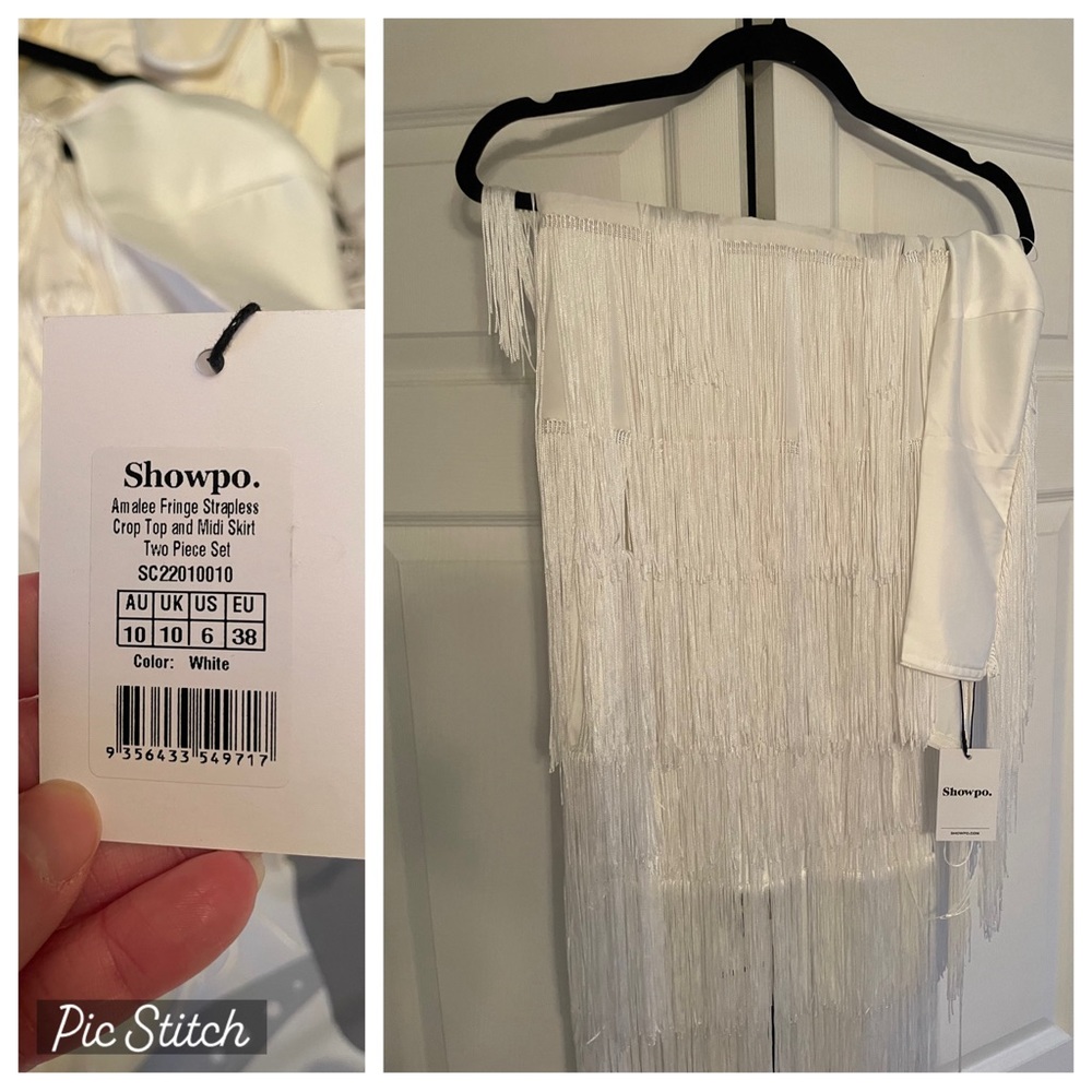 Two piece fringe midi set